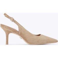 Carvela Suede Slingback Court Shoes Taupe