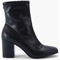 Carvela Block Heel Square Toe Ankle Boots Black