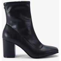 Carvela Block Heel Square Toe Ankle Boots Black