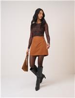 Pure Cotton Cord Mini Pencil Skirt