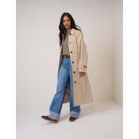 Nobody's Child Cotton Rich Belted Longline Trench Coat Stone