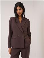 Nobody's Child Double Breasted Blazer Brown