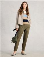 White Stuff Tapered Ankle Grazer Chinos with Linen Natural