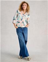 Pure Cotton Jersey Printed Collared Shirt