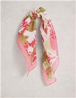 Cotton Blend Printed Square Scarf
