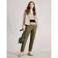 White Stuff Tapered Ankle Grazer Chinos with Linen Green