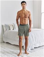 Chelsea Peers Striped Pyjama Shorts Khaki
