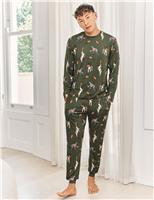 Chelsea Peers Rugby Dogs Pyjama Set Khaki