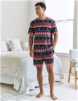 Chelsea Peers Christmas Dog Short Pyjama Set Navy