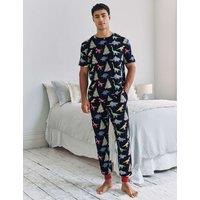 Chelsea Peers Christmas Dinosaur Pyjama Set Navy