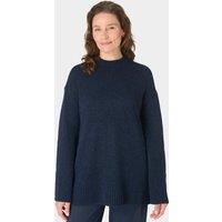Sweaty Betty Alpine Wool Blend Crew Neck Oversized Jumper Navy