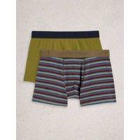 White Stuff 2 Pack Cotton Rich Fish & Plain Boxers Red Mix