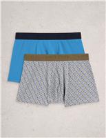 2 Pack Cotton Rich Fish & Plain Boxers
