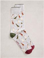 Cotton Rich Duck Ankle High Socks