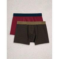 White Stuff 2 Pack Cotton Rich Fish & Plain Boxers Black Mix