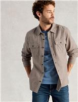 White Stuff Regular Fit Pure Cotton Textured Shirt Blue