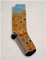 Animal Cotton Rich Ankle Socks