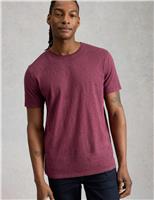 White Stuff Pure Cotton Crew Neck T-Shirt Purple