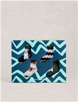 4 Pack Novelty Dog Cotton Rich Ankle Socks