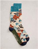 Cotton Rich Hawaiian Floral Socks