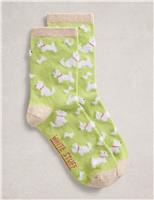 Cotton Rich Fluffy Dog Ankle High Socks
