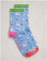 Cotton Rich Duck Ankle High Socks