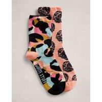 White Stuff 2 Pack Cotton Rich Spot Ankle High Socks Red