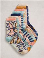 7 Pack Cotton Rich Patterned Ankle Socks