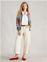 Pure Cotton Striped Button Through Cardigan