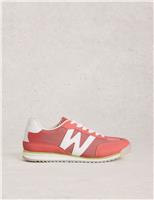 Side Logo Mixed Texture Trainers