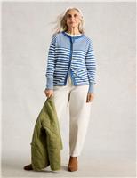 Pure Cotton Striped Button Through Cardigan