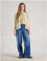 Pure Cotton Striped Cardigan