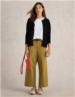 Pure Cotton Crew Neck Cardigan