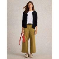 White Stuff Pure Cotton Crew Neck Cardigan Black