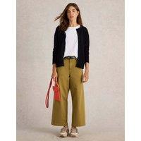 White Stuff Pure Cotton Crew Neck Cardigan Black
