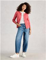 Pure Cotton Crew Neck Cardigan