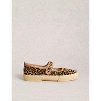 White Stuff Canvas Mary Jane Trainers Brown