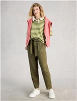 White Stuff Pure Cotton Striped Rugby Top Green Mix