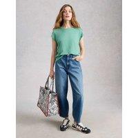 White Stuff Pure Linen T-Shirt Teal