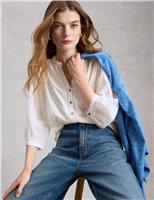 Pure Cotton Embroidered Notch Neck Blouse