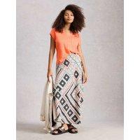 White Stuff Pure Linen V-Neck T-Shirt Red