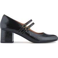 Jones Bootmaker Wide Fit Patent Leather Double Strap Mary Janes Black