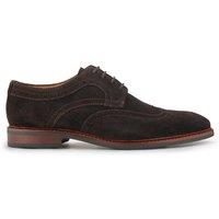 Jones Bootmaker Suede Brogue Derby Shoes Dark Brown