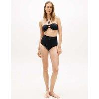 Tommy Hilfiger Elevated Belted High Waisted Bikini Bottoms Black