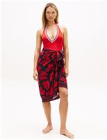 Pure Lyocell Floral Beach Cover Up Sarong