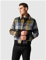Wool Rich Checked Utility Jacket