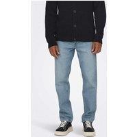 ONLY & SONS Straight Fit 5 Pocket Jeans Light Blue