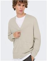 ONLY & SONS V-Neck Cardigan Beige