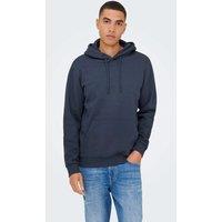 ONLY & SONS Cotton Rich Hoodie Navy