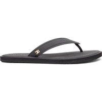 Tommy Hilfiger Leather Flip Flops Black